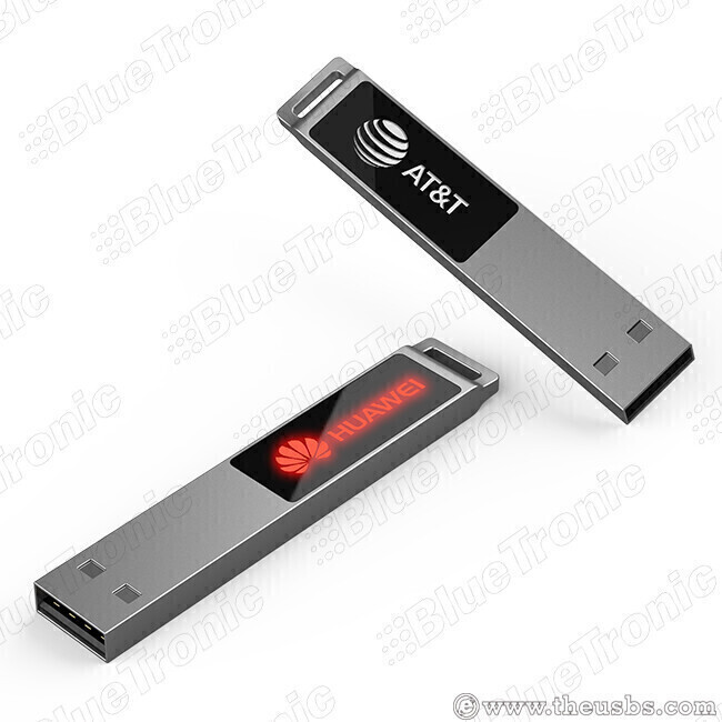 Slim metal LED USB drive